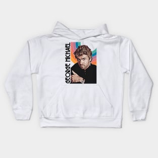 George Michael 80s Icon Retro FanArt Tribute Kids Hoodie